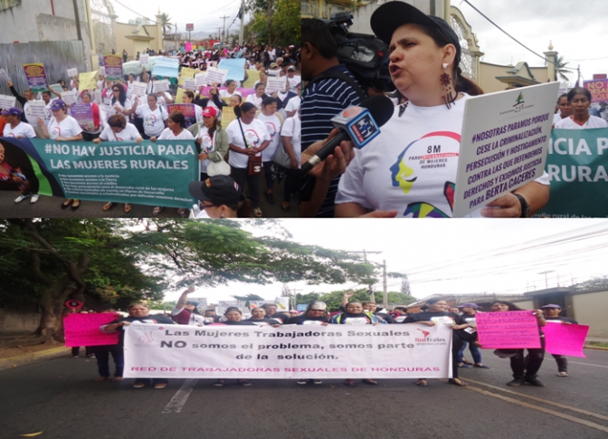 Mujeres en movilización del  08 de Marzo : Hay que resistir a esta dictadura