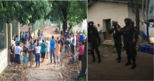 Atacada Reitoca con decenas de policías