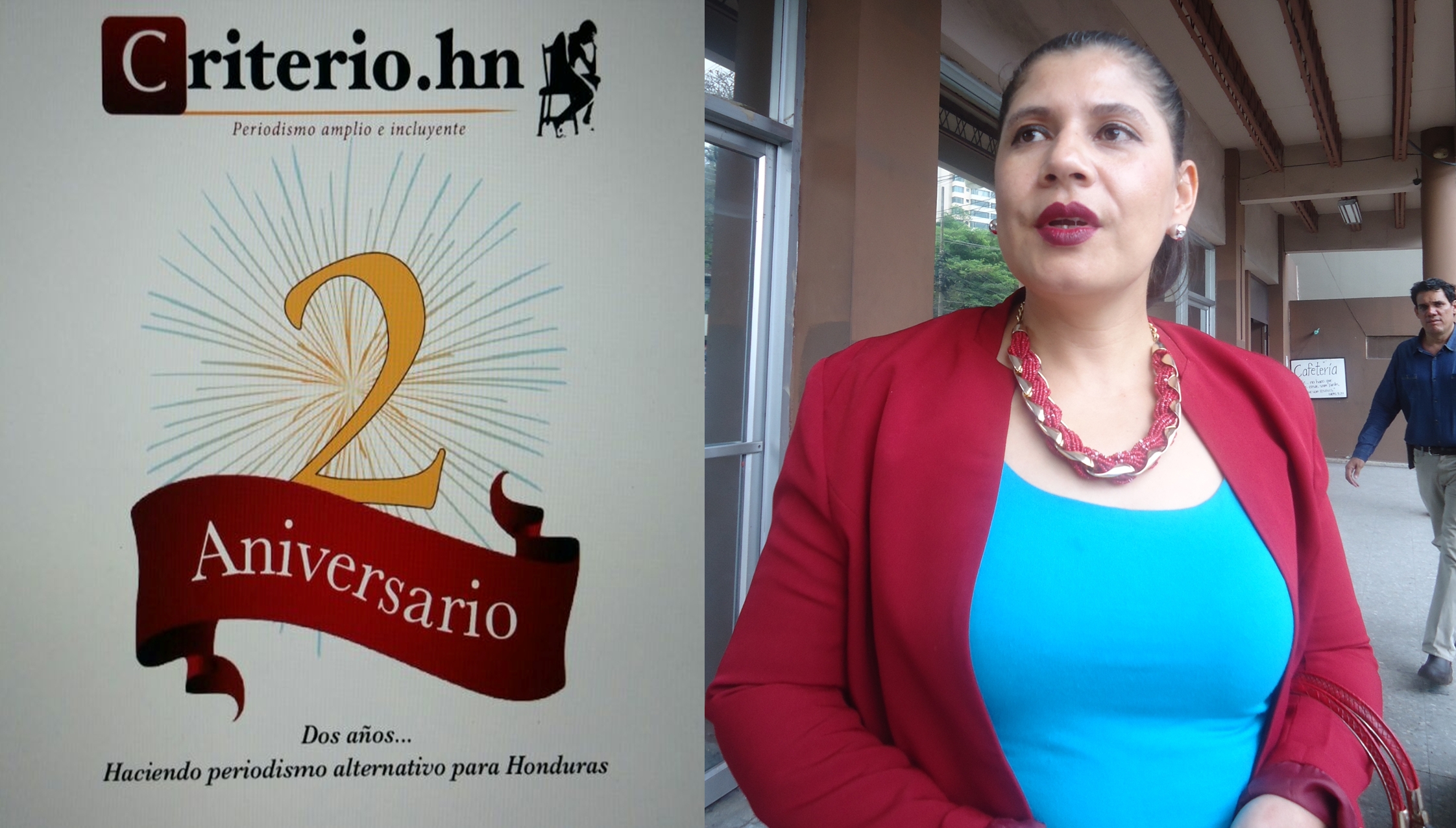 A la derecha Emy Padilla, directora de criterio.hn